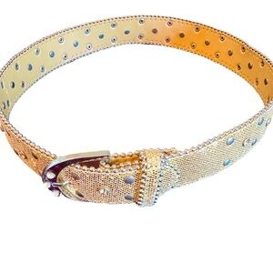 The Children's Place Gold and Silver Belt with Ornate Buckle